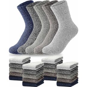JaGely 20 Pairs Women Knit Wool Socks Bulk Thick Warm Winter Socks Crew Socks Gifts Women Athletic Socks Hiking Socks Soft Casual Socks in Saudi Arabia