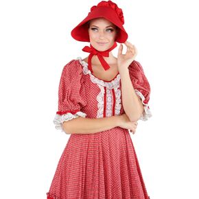 Forum Novelties Women's Colonial Bonnet Costume Accessory, Red, One Size