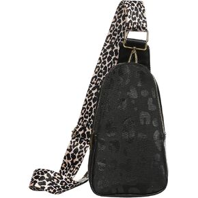 TINVSKQQKJ Women small pu leather sling bag fashion shoulder strap chest Crossbody backpack Daypack with pockets for Travel