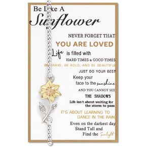 Tarsus Sunflower Gifts for Women Teen Girls, Sunflower Bracelets for Women in Kuwait