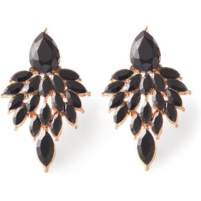 ATIMIGO Rhinestone Cluster Drop Earrings Elegant Crystal Statement Earrings Bridal Wedding Prom Earrings for Women in Saudi Arabia
