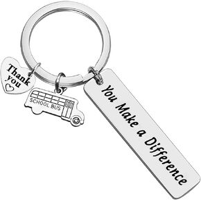 School Bus Driver Appreciation Gifts You Make A Difference Keychain Thank You Gifts for Bus Driver End of the School Year Gift Back to School Gift