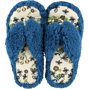 Lazy One Spa Flip-Flop Slippers for Women, Girls' Fuzzy House Slippers