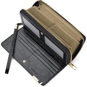 VANNANBA Long Wallet for Women Genuine Leather Zipper Wallet Large Capacity Organizer Accordion Wallet in Kuwait