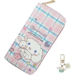 Kawaii Wallet & Bag Charm, Cute Cartoon Anime Faux Leather Long Wallet/Clutch Purse, Cute Stuff/Accessories or Gift for Teen Girls & Women (B)