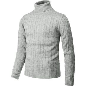 H2H Mens Slim Fit Turtleneck Pullover Sweaters Basic Tops Knitted Thermal in Saudi Arabia