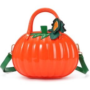 محفظة Oweisong Halloween Pumpkin للنساء ثلاثية الأبعاد من الجلد هدية كاندي حقيبة يد جديدة على الكتف حقيبة كروسبودي in Kuwait