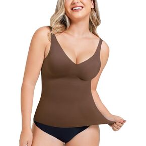 LODAY Compression Tank Tops for Women Tummy Control Shapewear Seamless Body Shaper Workout V-Neck Camisole Cami Tops in Saudi Arabia