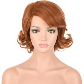 شعر مستعار قصير ساحر ريترو للنساء من مورفالي لزنجبيل غرانت تأثيري لحفلات الهالوين in Kuwait