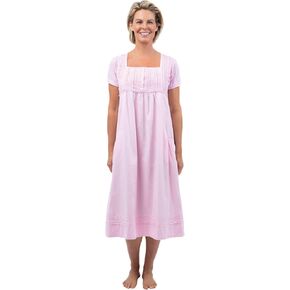 The 1 for U Night Gowns for Ladies - Summer Nightgowns for Women, Lara 100% Cotton Gown