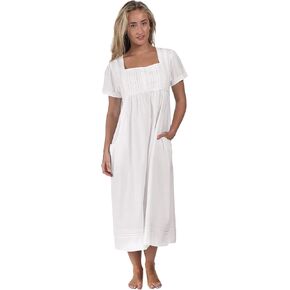 The 1 for U Night Gowns for Ladies - Summer Nightgowns for Women, Lara 100% Cotton Gown