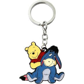 سلسلة مفاتيح Twin Six Cartoon Winni Pooh Eeyor، سلسلة مفاتيح من سبائك الزنك هدايا للنساء والرجال والفتيات والفتيان in Kuwait