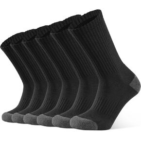 Closemate Mens Crew Socks Cotton Cushioned Moisture Wicking Sport Socks Breathable Training Athletic Socks 6 Pairs in Saudi Arabia