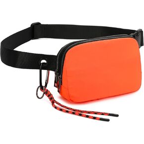 FODOKO Fanny Packs for Women Men, Fashionable Belt Bag Waist Pack for Women with Adjustable Strap, Bum Bag for Running Hiking Travel Workout (Black)