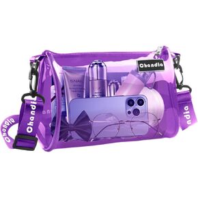 Chandia Clear Crossbody Bag Stadium Approved,Transparent TPU Shoulder&Purses Bag for Concert Travel.