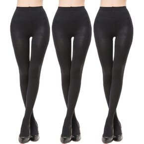 YAGAXI Semi Opaque Control Top Pantyhose for Women - 3 Pairs High Waist 70D Women's Tights