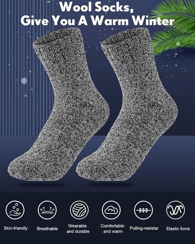 JaGely 20 Pairs Women Knit Wool Socks Bulk Thick Warm Winter Socks Crew Socks Gifts Women Athletic Socks Hiking Socks Soft Casual Socks in Saudi Arabia