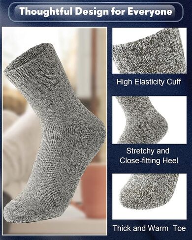 JaGely 20 Pairs Women Knit Wool Socks Bulk Thick Warm Winter Socks Crew Socks Gifts Women Athletic Socks Hiking Socks Soft Casual Socks in Saudi Arabia