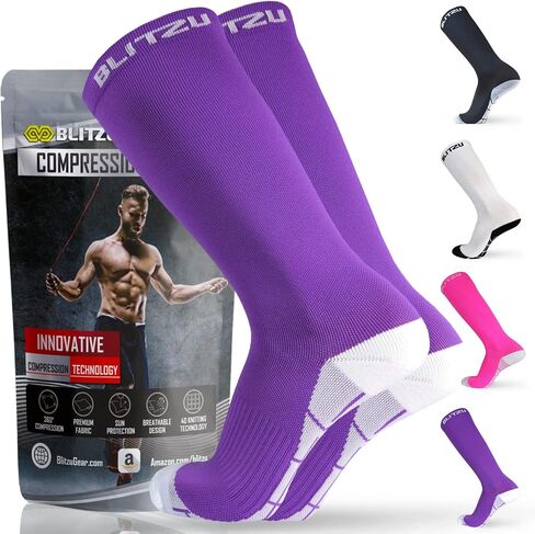 BLITZU Compression Socks For Women & Men Support Socks For Circulation, Compression Stockings For Women. in Kuwait