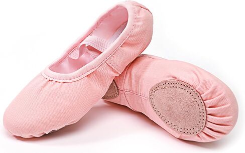 Canvas Ballet Dance Shoes Girls Womens Ballet Shoes Stretch Split Sole for Perform Dance Yoga in Kuwait