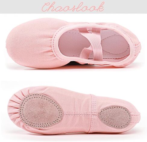 Canvas Ballet Dance Shoes Girls Womens Ballet Shoes Stretch Split Sole for Perform Dance Yoga in Kuwait