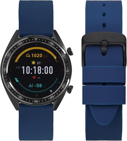 WOCCI 16mm Watch Bands - Premium Silicone Rubber Replacement Straps with Black Buckle (Black) in Kuwait