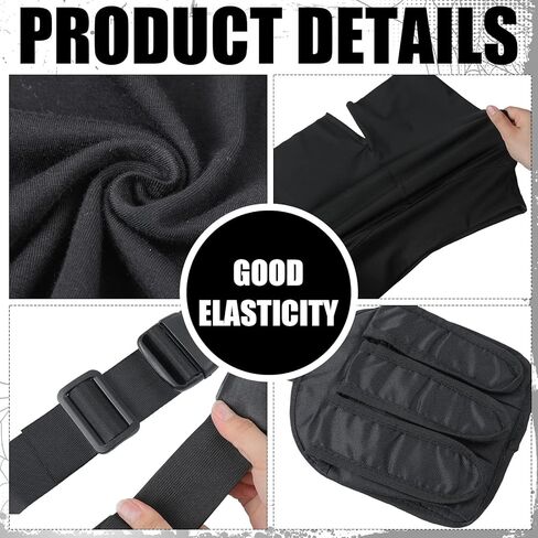 Jiuguva 5 قطع من أزياء الهالوين لحافظات الفخذ تتضمن قمصان بدون أكمام قصيرة بدون أكمام وقميص الجري وشورت سباندكس للنساء وقفازات قيادة نصف إصبع وحافظة للساق وحقيبة للساق in Kuwait