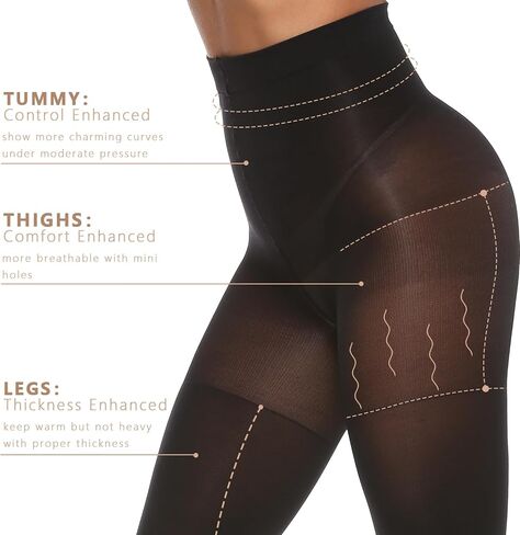 MANZI Tights for Women Tummy Control Semi-Opaque Pantyhose Pack of 2 in Saudi Arabia