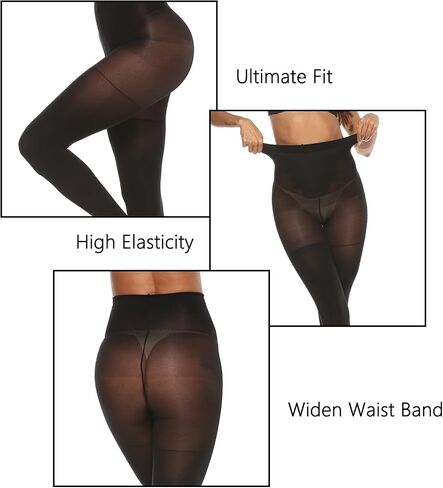 MANZI Tights for Women Tummy Control Semi-Opaque Pantyhose Pack of 2 in Saudi Arabia