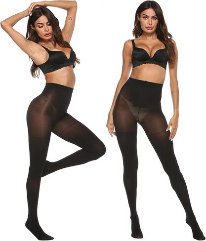 MANZI Tights for Women Tummy Control Semi-Opaque Pantyhose Pack of 2 in Saudi Arabia