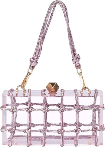 ARTLUXE Acrylic Purse Bag with Rhinestones Clutch Purse Evening Clutches for Wedding and Party in Kuwait