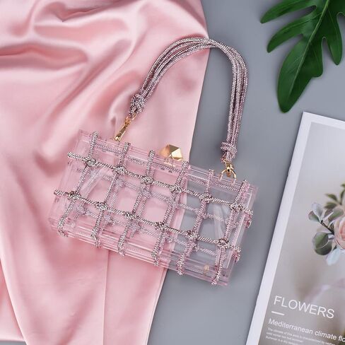 ARTLUXE Acrylic Purse Bag with Rhinestones Clutch Purse Evening Clutches for Wedding and Party in Kuwait