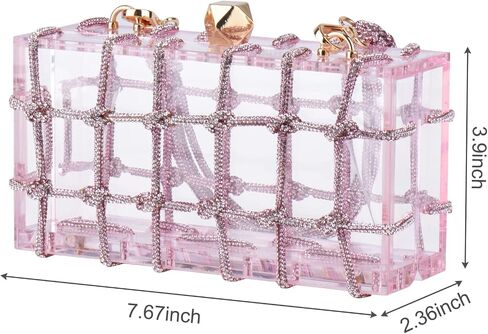 ARTLUXE Acrylic Purse Bag with Rhinestones Clutch Purse Evening Clutches for Wedding and Party in Kuwait