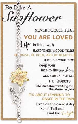 Tarsus Sunflower Gifts for Women Teen Girls, Sunflower Bracelets for Women in Kuwait
