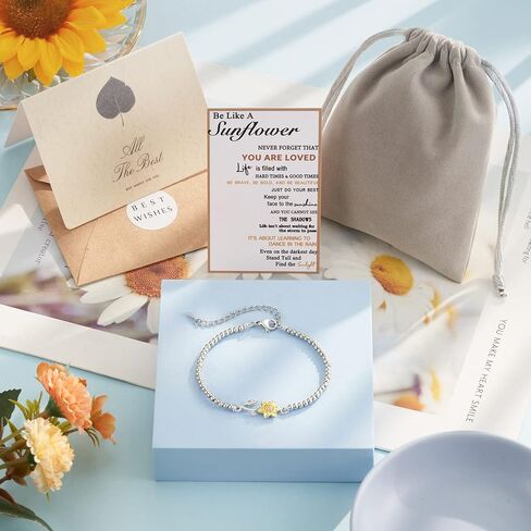 Tarsus Sunflower Gifts for Women Teen Girls, Sunflower Bracelets for Women in Kuwait