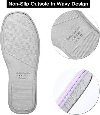 DL Open Toe Slippers for women Indoor, Cozy Memory Foam Womens House Slippers Summer Slip On, Comfy Soft Flannel Womens Bedroom Slippers Slide Breathable Size 5-6 7-8 9-10 in Saudi Arabia