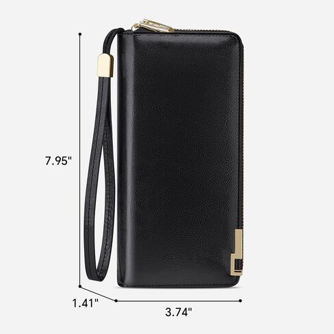 VANNANBA Long Wallet for Women Genuine Leather Zipper Wallet Large Capacity Organizer Accordion Wallet in Saudi Arabia