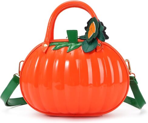 محفظة Oweisong Halloween Pumpkin للنساء ثلاثية الأبعاد من الجلد هدية كاندي حقيبة يد جديدة على الكتف حقيبة كروسبودي in Kuwait