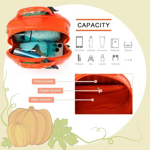محفظة Oweisong Halloween Pumpkin للنساء ثلاثية الأبعاد من الجلد هدية كاندي حقيبة يد جديدة على الكتف حقيبة كروسبودي in Kuwait