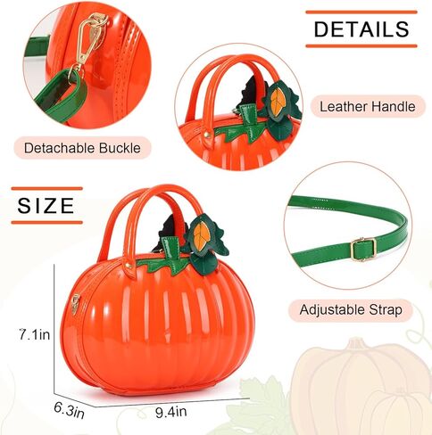 محفظة Oweisong Halloween Pumpkin للنساء ثلاثية الأبعاد من الجلد هدية كاندي حقيبة يد جديدة على الكتف حقيبة كروسبودي in Kuwait
