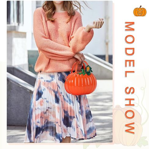 محفظة Oweisong Halloween Pumpkin للنساء ثلاثية الأبعاد من الجلد هدية كاندي حقيبة يد جديدة على الكتف حقيبة كروسبودي in Kuwait