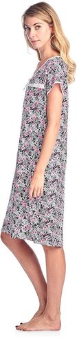 Casual Nights Women's Cotton Lace Short Sleeve Sleep Nightgown in Saudi Arabia