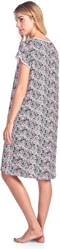 Casual Nights Women's Cotton Lace Short Sleeve Sleep Nightgown in Saudi Arabia