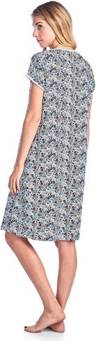 Casual Nights Women's Cotton Lace Short Sleeve Sleep Nightgown in Saudi Arabia