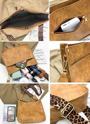 HAIBOLAN Women's Leopard Guitar Strap Crossbody Purse Shoulder Bucket Cross-body Purse in Kuwait