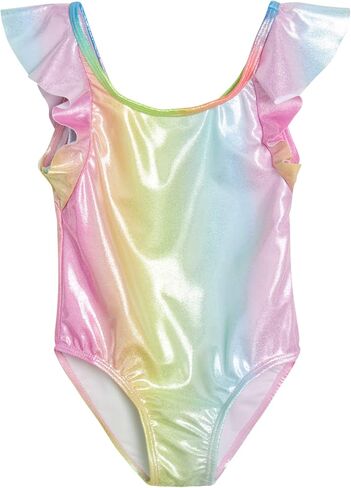 Real Love Girls Swimsuit Cover Up Set - Hooded Beach Towel Robe and One Piece Bathing Suit - Swimwear Set for Toddlers (2T-6) in Saudi Arabia