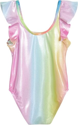 Real Love Girls Swimsuit Cover Up Set - Hooded Beach Towel Robe and One Piece Bathing Suit - Swimwear Set for Toddlers (2T-6) in Saudi Arabia