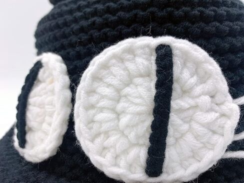 Womens Anime Beanie Hat Winter Warm Cap Cute Cat Crochet Caps Cat Ears Knitted Hats Girl Big Eyes Outdoor Ski Hat Black in Kuwait