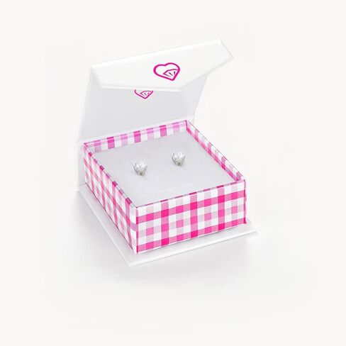 925 Sterling Silver Unique Simulated Pearl Basket Toddler Earrings with Screw Back Locking - Hypoallergenic & Safe for Babies, Toddlers, Young Girls, and Pre Teens in Kuwait