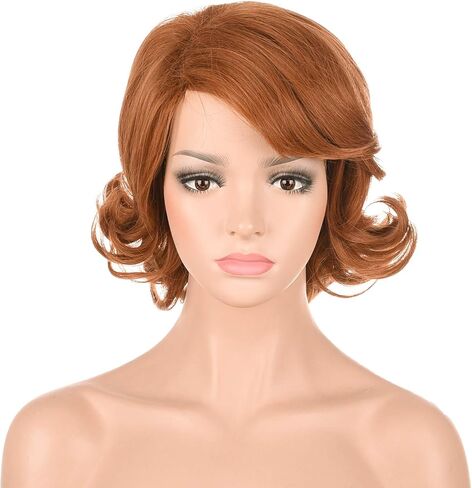 شعر مستعار قصير ساحر ريترو للنساء من مورفالي لزنجبيل غرانت تأثيري لحفلات الهالوين in Kuwait